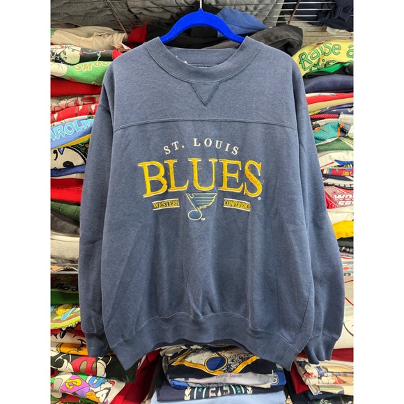 Lee Sport Other - Lee Sport St Louis Blues Sweatshirt Mens Medium Blue NHL Western Conference 5586